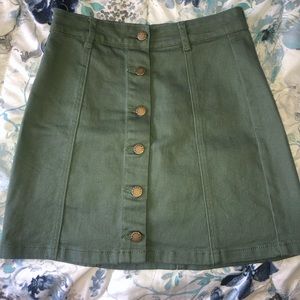 Green forever 21 skirt